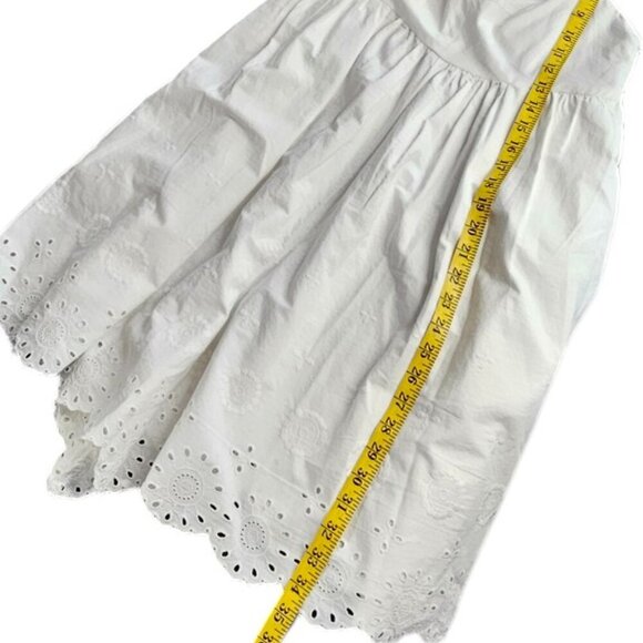 Anthropologie Maeve Sleeveless Eyelet Romper Size Small White Embroidered NWT - Picture 7 of 13